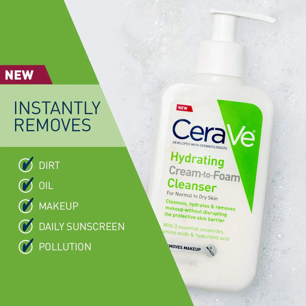 CeraVe Hydrating Cream-to-Foam Cleanser - Buy Now Pakistan