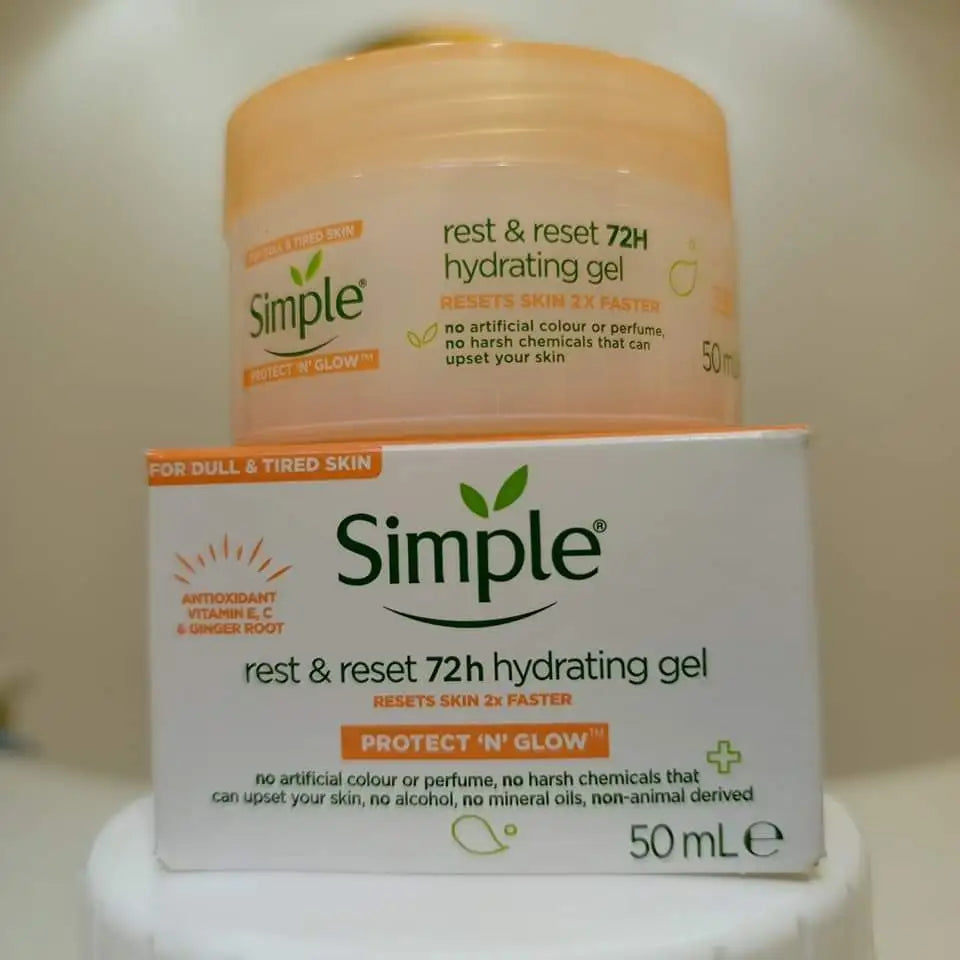 Simple Protect ‘N’ Glow 72h Hydrating Gel – Rest, Reset, and Glow! - Buy Now Pakistan