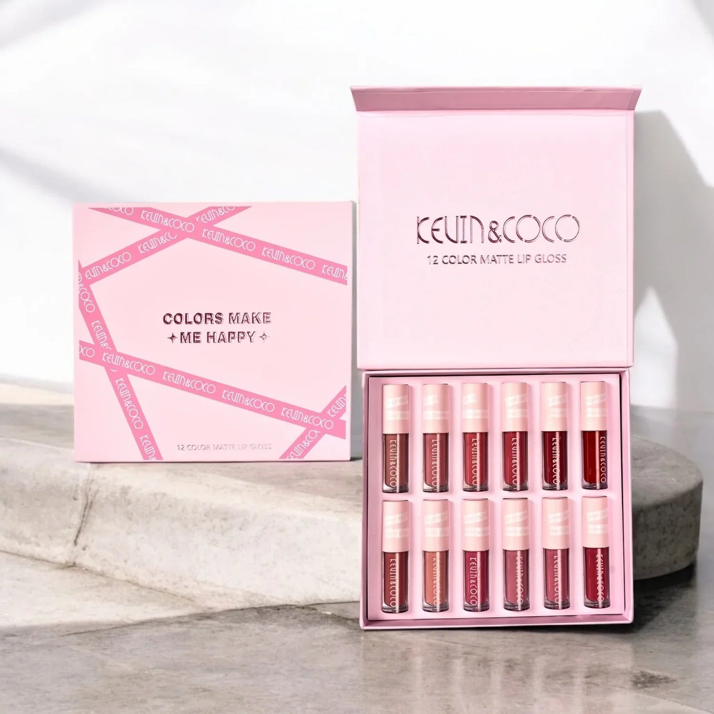 Kevin & Coco | 12-Color Lipgloss Set – High-Shine, Hydrating Glosses for Every Look - Buy Now Pakistan