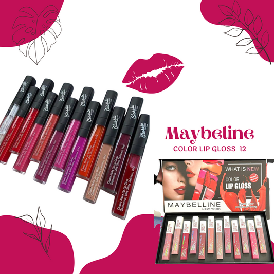 Maybelline New York Believe 12 PCS Color Matte Lip Gloss - Buy Now Pakistan