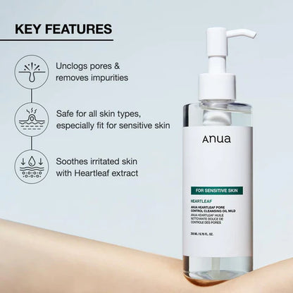 Anua Heartleaf Mild Pore Cleansing Oil