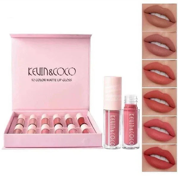 Kevin & Coco | 12-Color Lipgloss Set – High-Shine, Hydrating Glosses for Every Look - Buy Now Pakistan