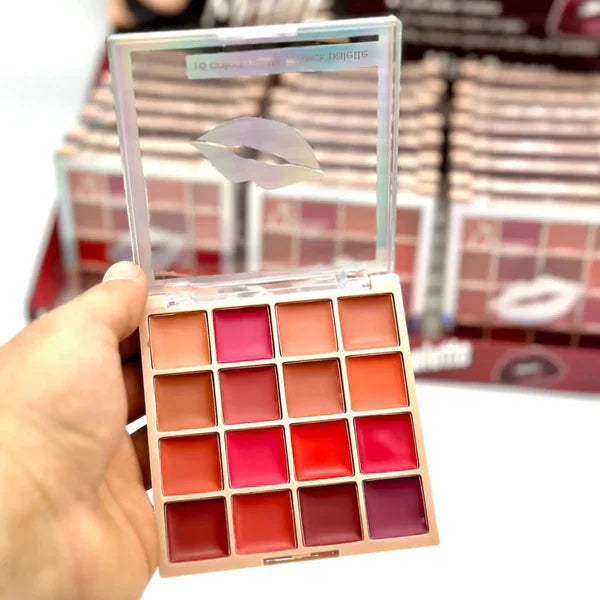 Queen Mini | 16 Colors Matte Lipstick Palette Highly Pigmented for Makeup - Buy Now Pakistan