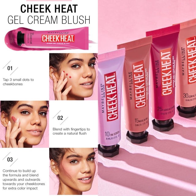 Warda Beauty | Cheek Heat Dheer Gel-Cream Blush - Available in 12 Shades - Buy Now Pakistan